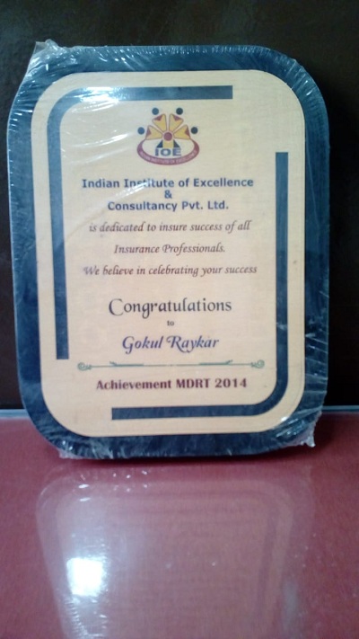 Award for Achievement MDRT 2014 from IOE