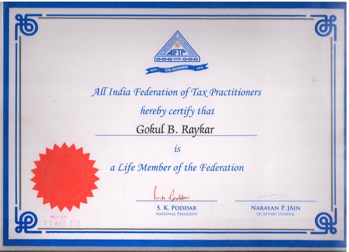 Certificate from AIFTP