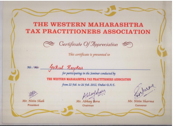 Certificate of Appreciation